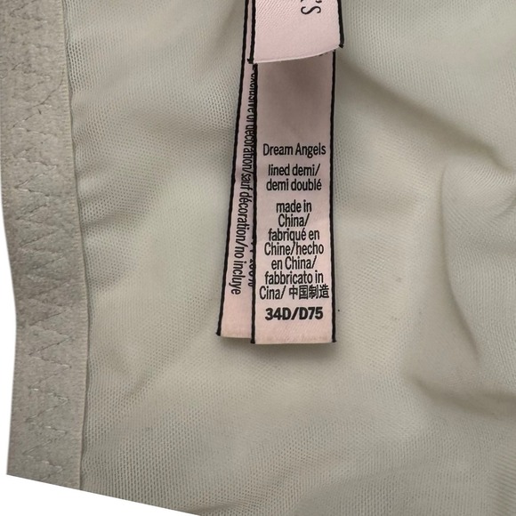 Victoria Secret Dream Angels Lined Demi Long ‎  Blue Iridescent Shimmer 34D 212 - Picture 8 of 9